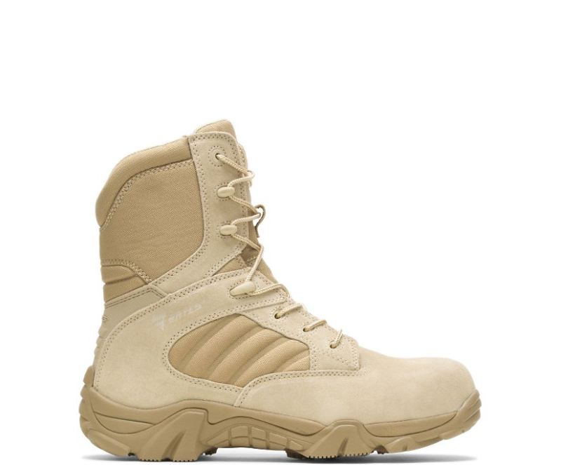 BATES | MEN'S GX-8 DESERT COMPOSITE TOE SIDE ZIP BOOT-DESERT TAN