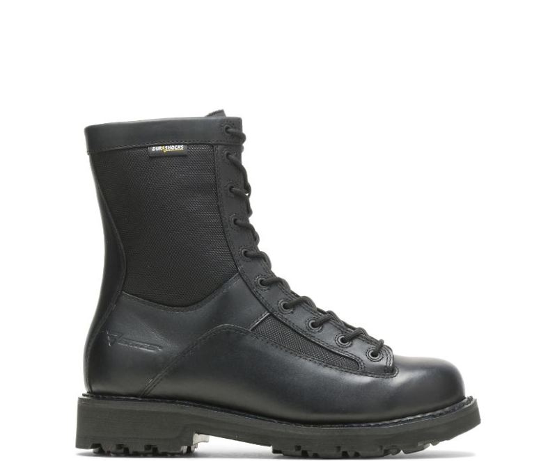 BATES | MEN'S 8" DURASHOCKS LACE-TO-TOE SIDE ZIP BOOT-BLACK