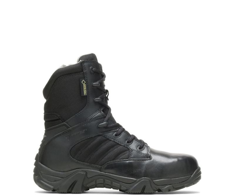 BATES | MEN'S GX-8 COMPOSITE TOE SIDE ZIP BOOT WITH GORE-TEX-BLACK